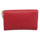 GUCCI Horsebit Chain Shoulder Bag Leather Red Gold Tone 655667 Auth ka5396V-2