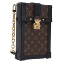 LOUIS VUITTON Monogram Pochette Trunk Vertical Shoulder Bag M63913 Auth ka5398M-1