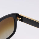 CHANEL Sunglasses Plastic Black Gold Tone CC Auth ka5399-10