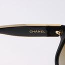 CHANEL Sunglasses Plastic Black Gold Tone CC Auth ka5399-12