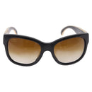 CHANEL Sunglasses Plastic Black Gold Tone CC Auth ka5399-2