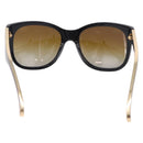 CHANEL Sunglasses Plastic Black Gold Tone CC Auth ka5399-3