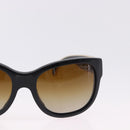 CHANEL Sunglasses Plastic Black Gold Tone CC Auth ka5399-5
