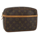 LOUIS VUITTON Monogram Compiegne 23 Clutch Bag M51847 LV Auth ka540-1