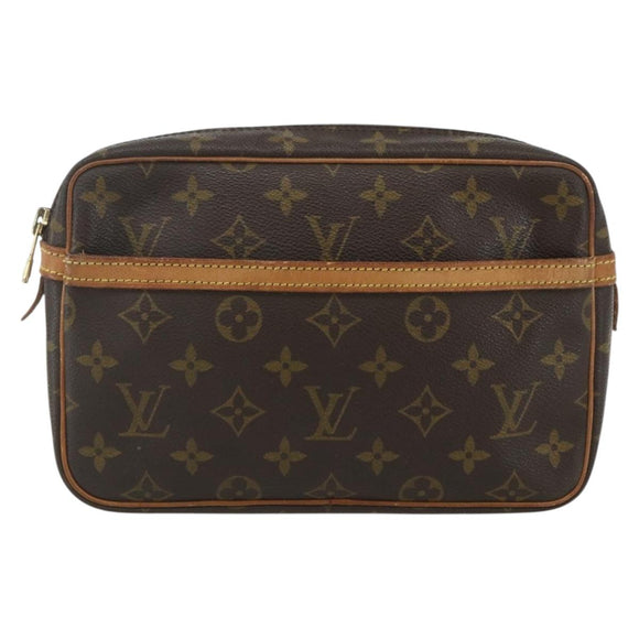 LOUIS VUITTON Monogram Compiegne 23 Clutch Bag M51847 LV Auth ka540