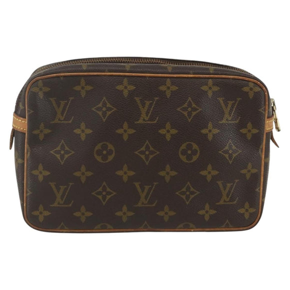 LOUIS VUITTON Monogram Compiegne 23 Clutch Bag M51847 LV Auth ka540