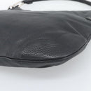PRADA Shoulder Bag Leather Black Silver Auth ka5401V-10