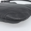 PRADA Shoulder Bag Leather Black Silver Auth ka5401V-12