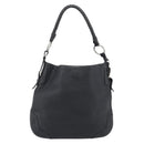 PRADA Shoulder Bag Leather Black Silver Auth ka5401V-3