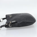 PRADA Shoulder Bag Leather Black Silver Auth ka5401V-4