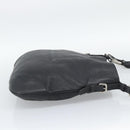 PRADA Shoulder Bag Leather Black Silver Auth ka5401V-5