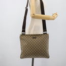 GUCCI GG Supreme Shoulder Bag PVC Leather Beige Gold Tone 201446 Auth ka5402-21