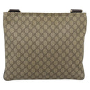 GUCCI GG Supreme Shoulder Bag PVC Leather Beige Gold Tone 201446 Auth ka5402-2