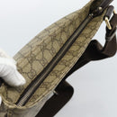 GUCCI GG Supreme Shoulder Bag PVC Leather Beige Gold Tone 201446 Auth ka5402-6