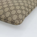 GUCCI GG Supreme Web Sherry Line Shoulder Bag PVC Beige Gold 246413 Auth ka5403-9