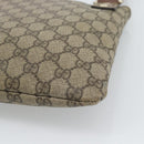 GUCCI GG Supreme Web Sherry Line Shoulder Bag PVC Beige Gold 246413 Auth ka5403-15
