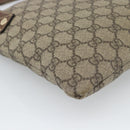 GUCCI GG Supreme Web Sherry Line Shoulder Bag PVC Beige Gold 246413 Auth ka5403-16