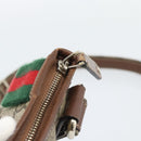 GUCCI GG Supreme Web Sherry Line Shoulder Bag PVC Beige Gold 246413 Auth ka5403-10