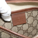 GUCCI GG Supreme Web Sherry Line Shoulder Bag PVC Beige Gold 246413 Auth ka5403-17