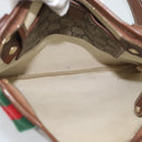 GUCCI GG Supreme Web Sherry Line Shoulder Bag PVC Beige Gold 246413 Auth ka5403-11