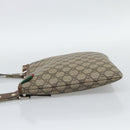 GUCCI GG Supreme Web Sherry Line Shoulder Bag PVC Beige Gold 246413 Auth ka5403-3