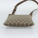 GUCCI GG Supreme Web Sherry Line Shoulder Bag PVC Beige Gold 246413 Auth ka5403-5