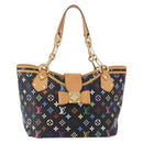 LOUIS VUITTON Monogram Multicolor Annie GM Tote Bag Black M40304 LV Auth ka5405V-13