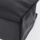 Salvatore Ferragamo Vala Ribbon Tote Bag Leather Black Gold Tone Auth ka5406A-13