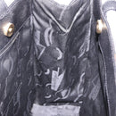 Salvatore Ferragamo Vala Ribbon Tote Bag Leather Black Gold Tone Auth ka5406A-17