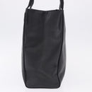 Salvatore Ferragamo Vala Ribbon Tote Bag Leather Black Gold Tone Auth ka5406A-4