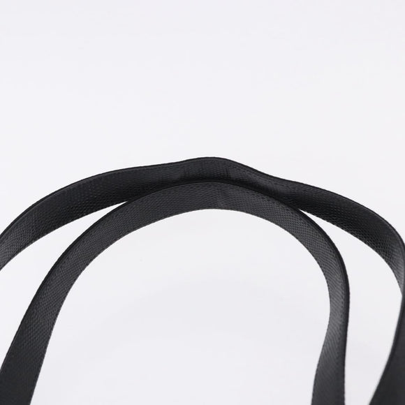 Salvatore Ferragamo Vala Ribbon Tote Bag Leather Black Gold Tone Auth ka5406A