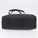 Salvatore Ferragamo Vala Ribbon Tote Bag Leather Black Gold Tone Auth ka5406A-9