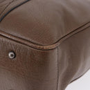 BURBERRY Tote Bag Leather 2way Brown Silver Auth ka5407-13