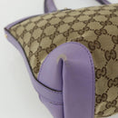 GUCCI GG Canvas Tote Bag Beige Gold 269878 Auth ka541-13