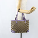 GUCCI GG Canvas Tote Bag Beige Gold 269878 Auth ka541-22