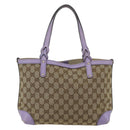 GUCCI GG Canvas Tote Bag Beige Gold 269878 Auth ka541-3