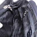 Salvatore Ferragamo Vala Hand Bag Canvas Black Silver Auth ka5410-19