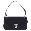Salvatore Ferragamo Vala Hand Bag Canvas Black Silver Auth ka5410-13