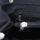 Salvatore Ferragamo Vala Hand Bag Canvas Black Silver Auth ka5410-23