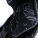 Salvatore Ferragamo Vala Hand Bag Canvas Black Silver Auth ka5410-25
