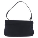 Salvatore Ferragamo Vala Hand Bag Canvas Black Silver Auth ka5410-2