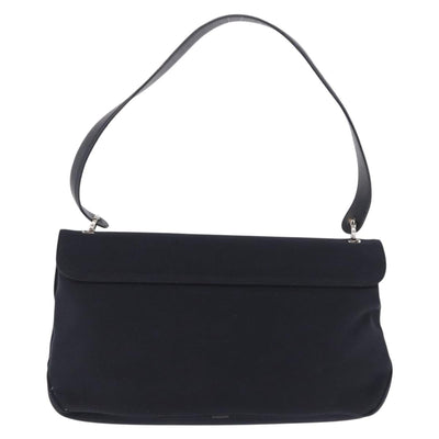 Salvatore Ferragamo Vala Hand Bag Canvas Black Silver Auth ka5410 - 0