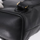 GUCCI Bamboo Backpack Leather Black Gold Tone 003 1705 0030 Auth ka5411A-15