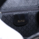 GUCCI Bamboo Backpack Leather Black Gold Tone 003 1705 0030 Auth ka5411A-18