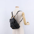 GUCCI Bamboo Backpack Leather Black Gold Tone 003 1705 0030 Auth ka5411A-25