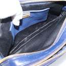 Miu Miu Matelasse Shoulder Bag Leather Blue Gold Tone Auth ka5412A-17