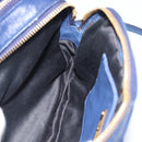 Miu Miu Matelasse Shoulder Bag Leather Blue Gold Tone Auth ka5412A-19
