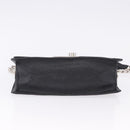 PRADA Chain Shoulder Bag Safiano leather Black Silver Auth ka5415-10