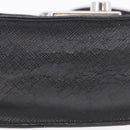 PRADA Chain Shoulder Bag Safiano leather Black Silver Auth ka5415-11