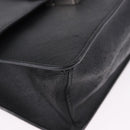 PRADA Chain Shoulder Bag Safiano leather Black Silver Auth ka5415-12